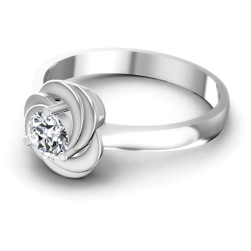 Round Diamonds 0.35CT Solitaire Ring in 14KT Rose Gold