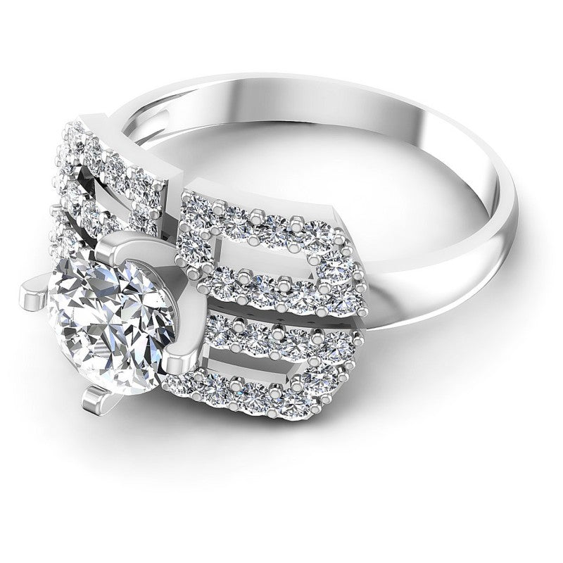 Round Diamonds 1.00CT Engagement Ring in 14KT Rose Gold