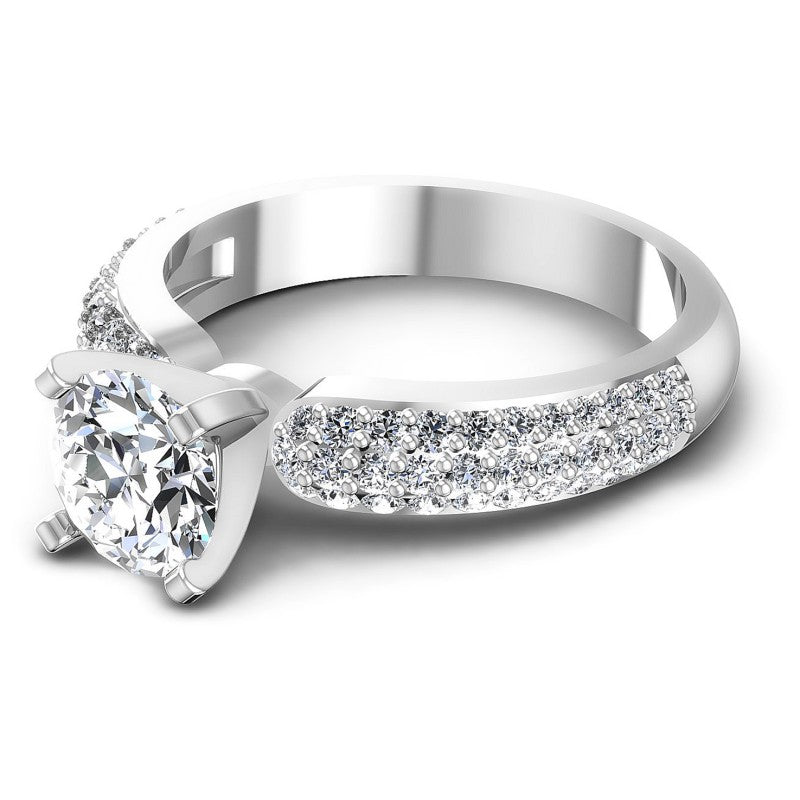 Round Diamonds 0.85CT Engagement Ring in 14KT Rose Gold