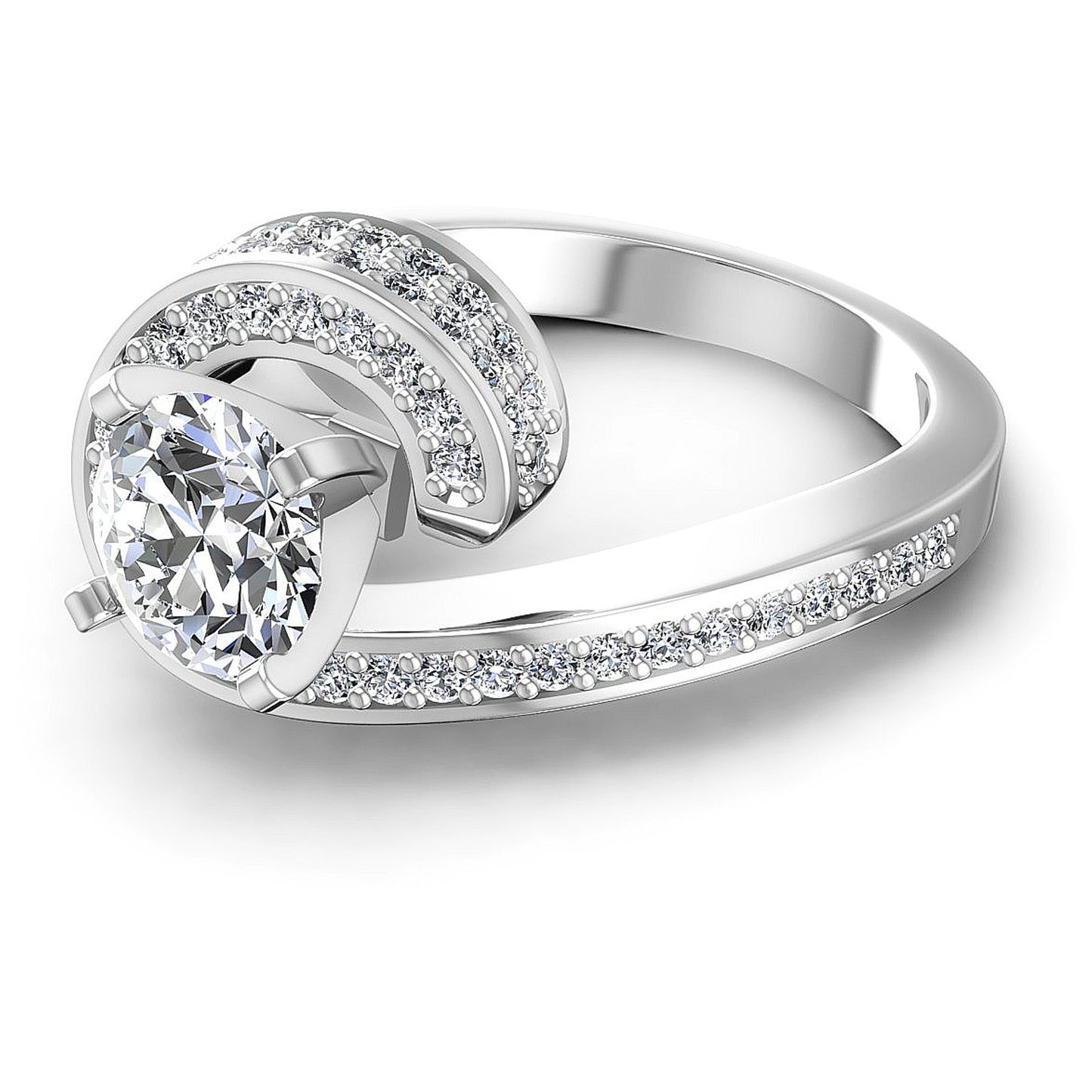 0.95CT Round  Cut Diamonds Engagement Rings