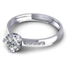 Princess and Round Diamonds 1.85CT Engagement Ring in 14KT Rose Gold