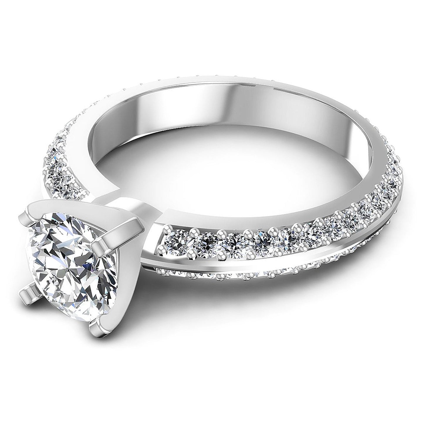 1.10CT Round  Cut Diamonds Engagement Rings