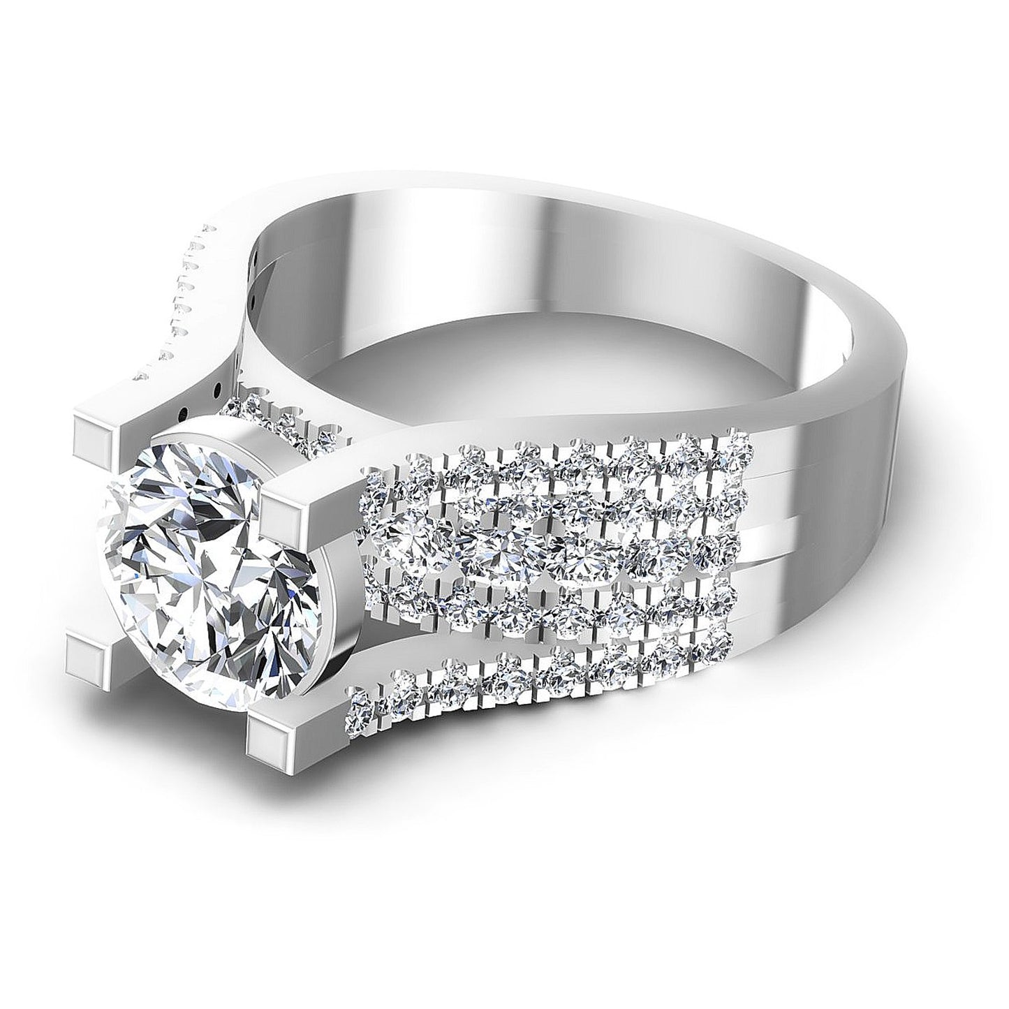 1.15CT Round  Cut Diamonds Engagement Rings