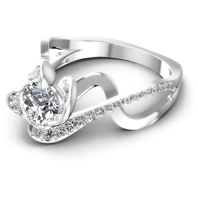 Round Diamonds 0.70CT Engagement Ring in 14KT Rose Gold