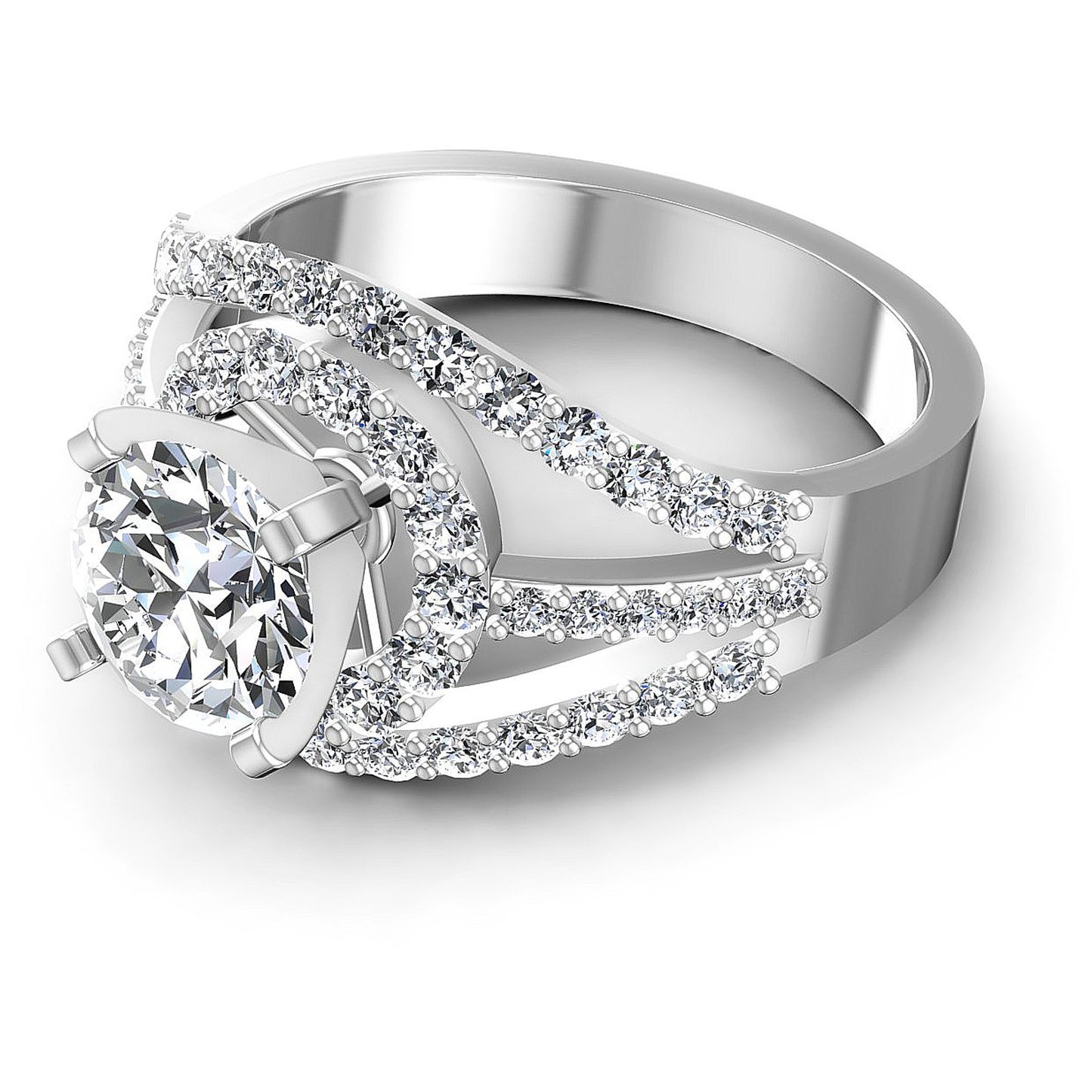 1.15CT Round  Cut Diamonds Engagement Rings