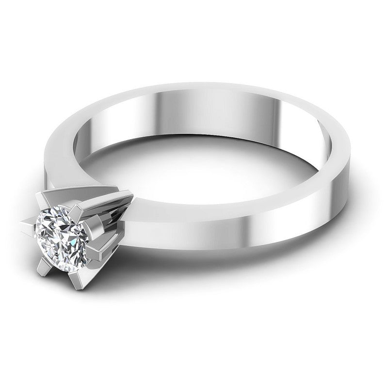 Round Diamonds 0.35CT Solitaire Ring in 14KT Rose Gold