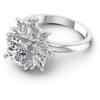1.05CT Round And Marquise  Cut Diamonds Engagement Rings