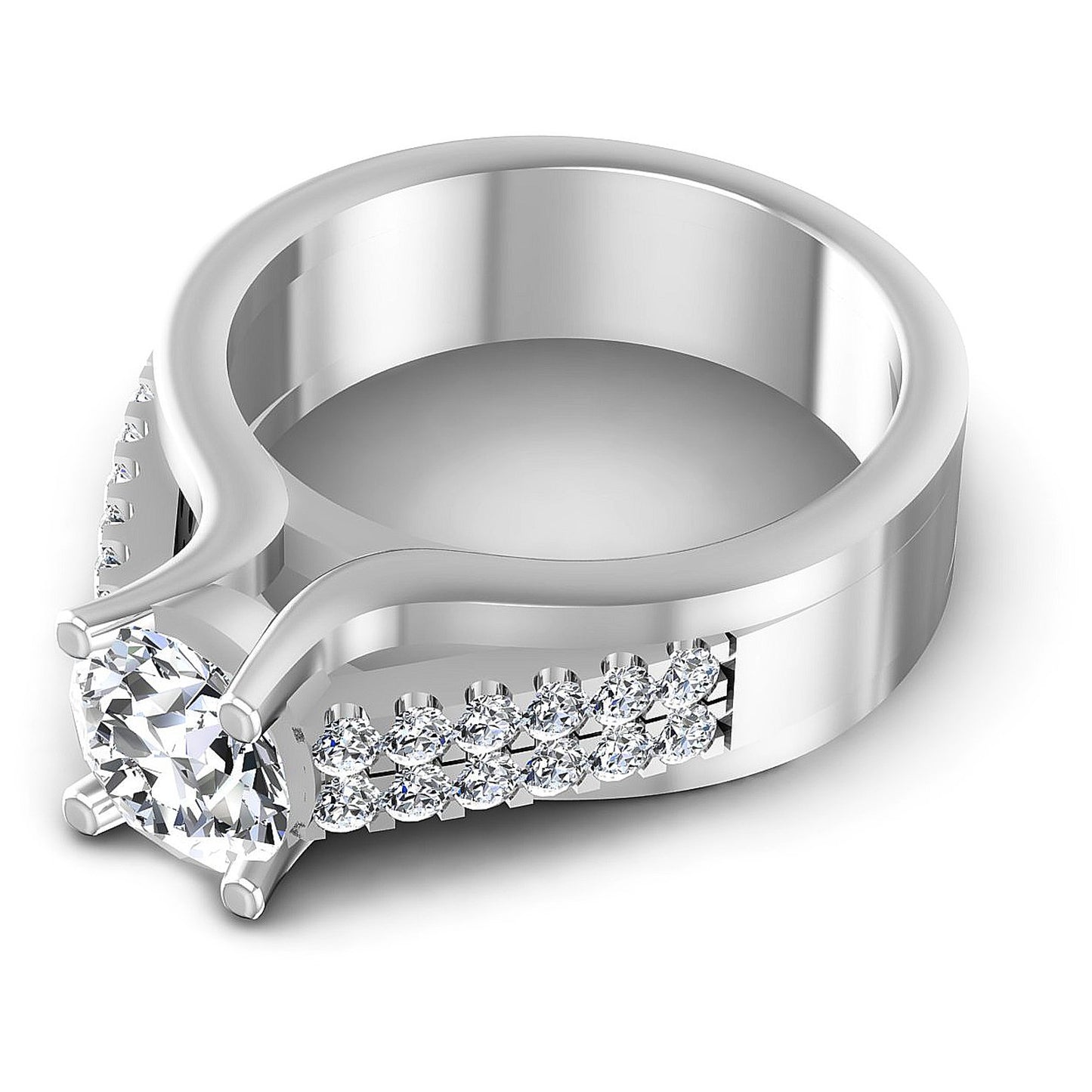 0.75CT Round  Cut Diamonds Engagement Rings