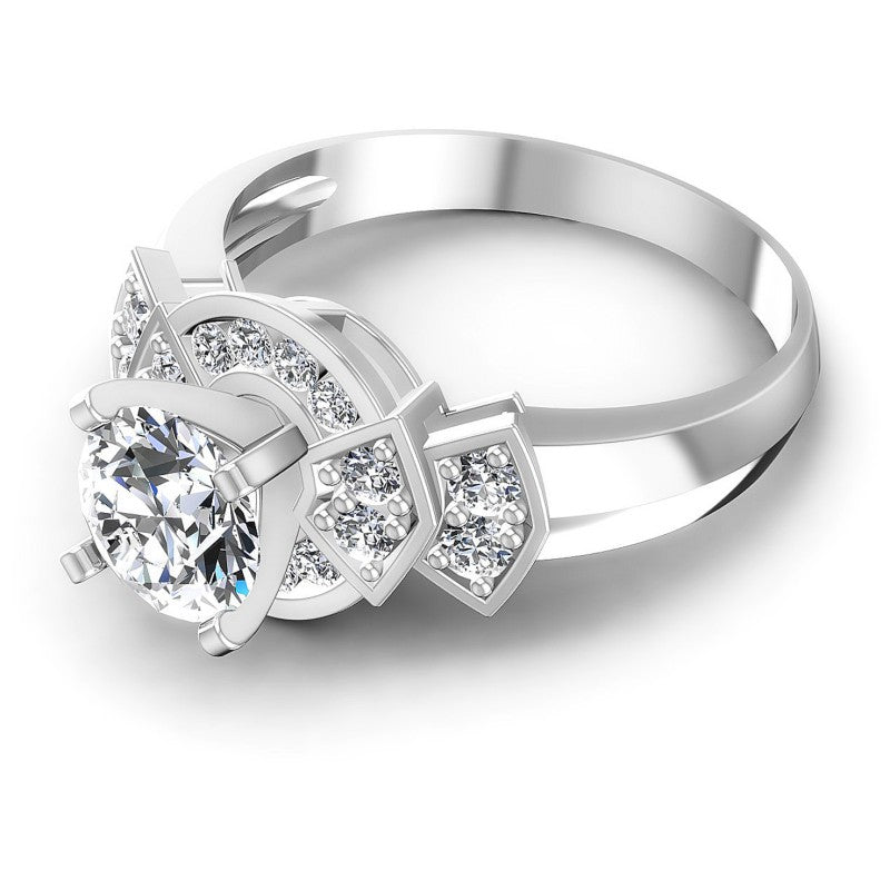 Round Diamonds 0.75CT Engagement Ring in 14KT Rose Gold
