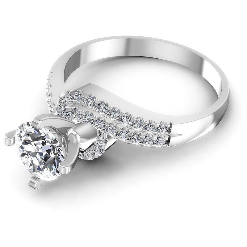 Round Diamonds 0.75CT Engagement Ring in 14KT Rose Gold