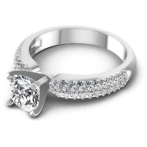 0.90CT Round  Cut Diamonds Engagement Rings