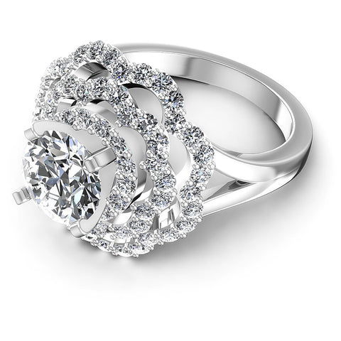 1.25CT Round  Cut Diamonds Engagement Rings
