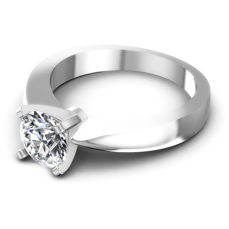 Round Diamonds 0.35CT Solitaire Ring in 14KT Rose Gold