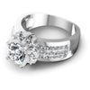 Princess and Round Diamonds 1.95CT Halo Ring in 14KT Rose Gold