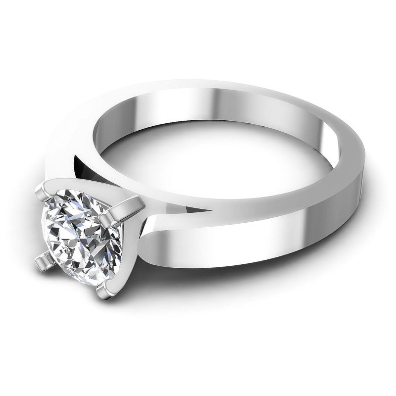 Round Diamonds 0.35CT Solitaire Ring in 14KT Rose Gold