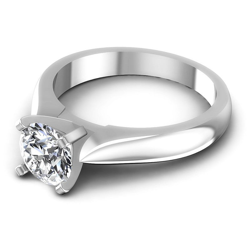 Round Diamonds 0.35CT Solitaire Ring in 14KT Rose Gold