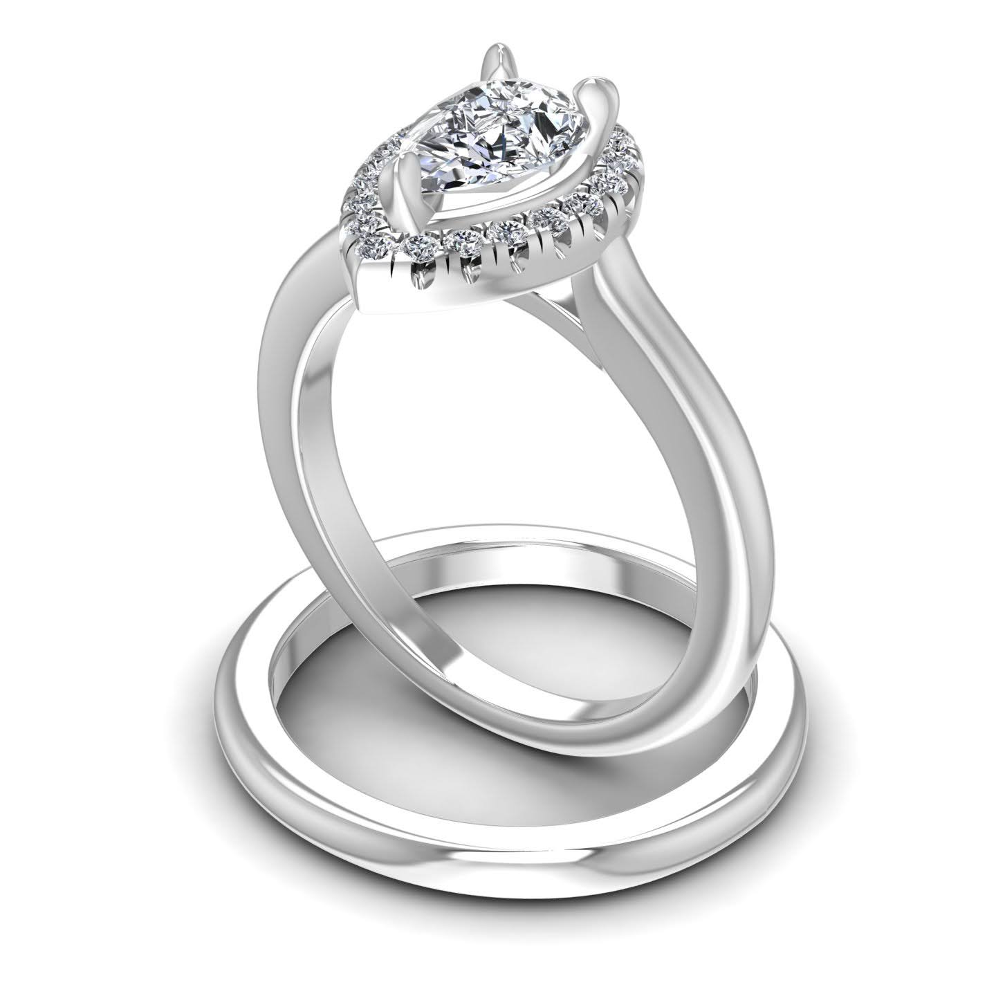 Bridal Sets 0.55-1.70CT Round & Pear Cut Diamonds