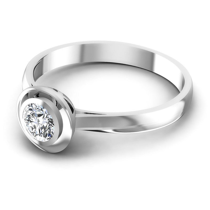 Round Diamonds 0.35CT Solitaire Ring in 14KT Rose Gold