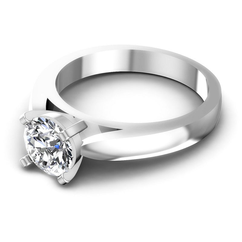 Round Diamonds 0.35CT Solitaire Ring in 14KT Rose Gold