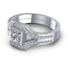 1.15CT Princess And Round And Triangle  Cut Diamonds Engagement Rings