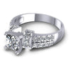 1.45CT Princess And Round  Cut Diamonds Engagement Rings