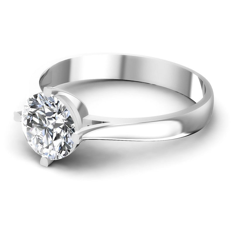 Round Diamonds 0.35CT Solitaire Ring in 14KT Rose Gold