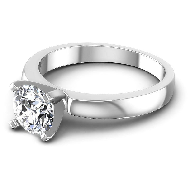 Round Diamonds 0.35CT Solitaire Ring in 14KT Rose Gold
