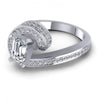 Round and Emerald Diamonds 0.95CT Engagement Ring in 14KT Rose Gold