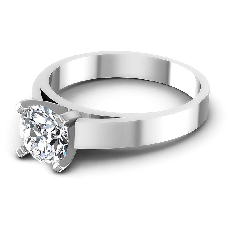 Round Diamonds 0.35CT Solitaire Ring in 14KT Rose Gold