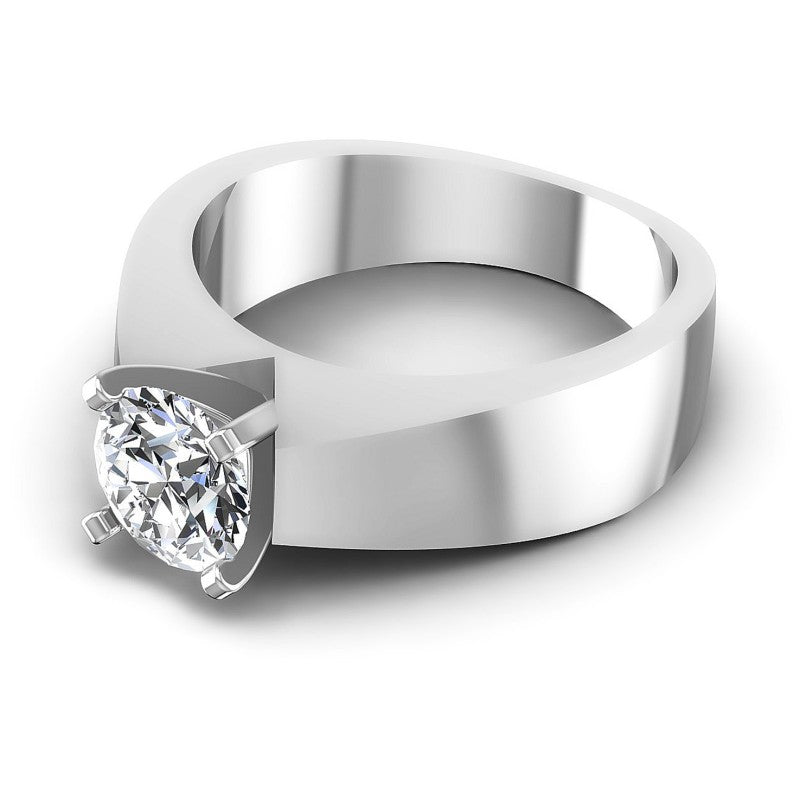 Round Diamonds 0.35CT Solitaire Ring in 14KT Rose Gold
