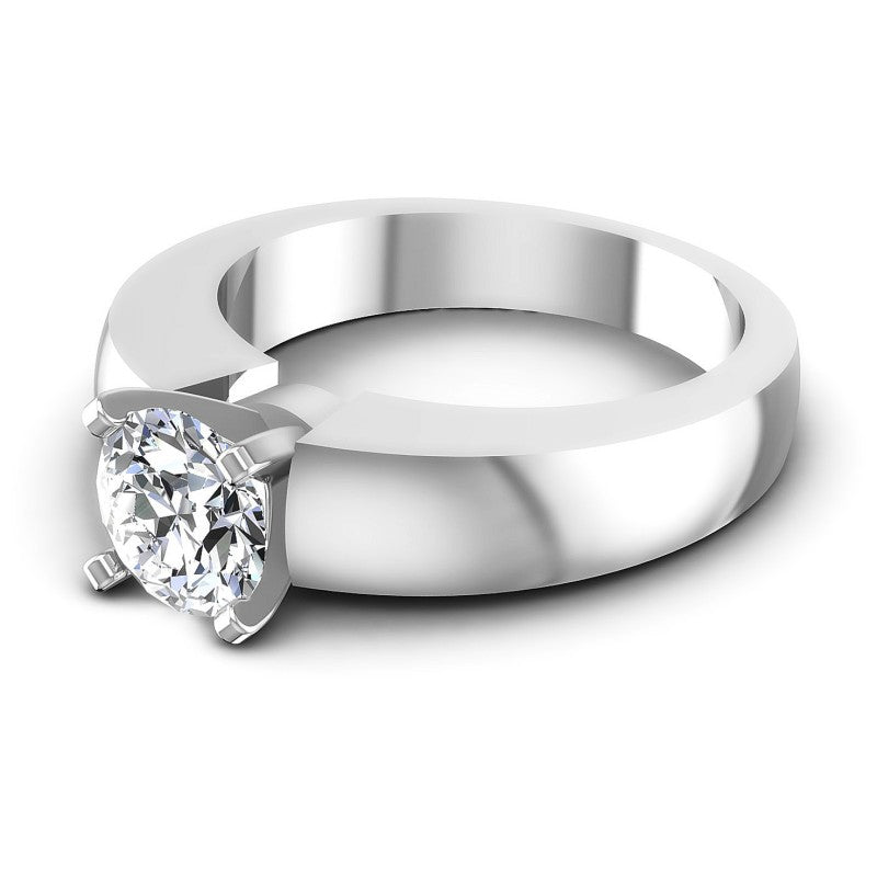 Round Diamonds 0.35CT Solitaire Ring in 14KT Rose Gold