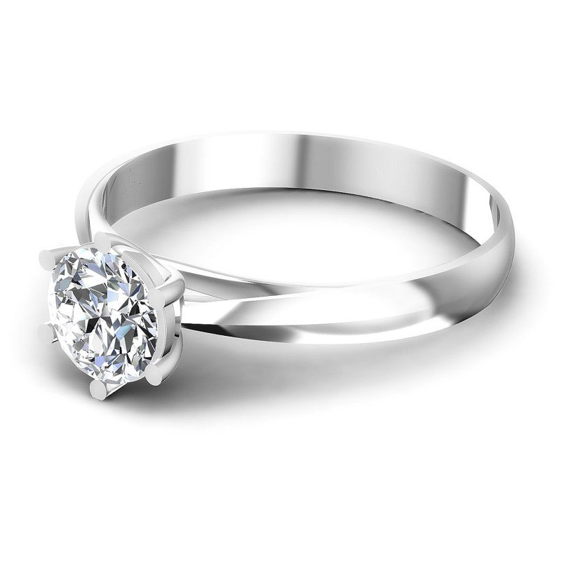 Round Diamonds 0.35CT Solitaire Ring in 14KT Rose Gold