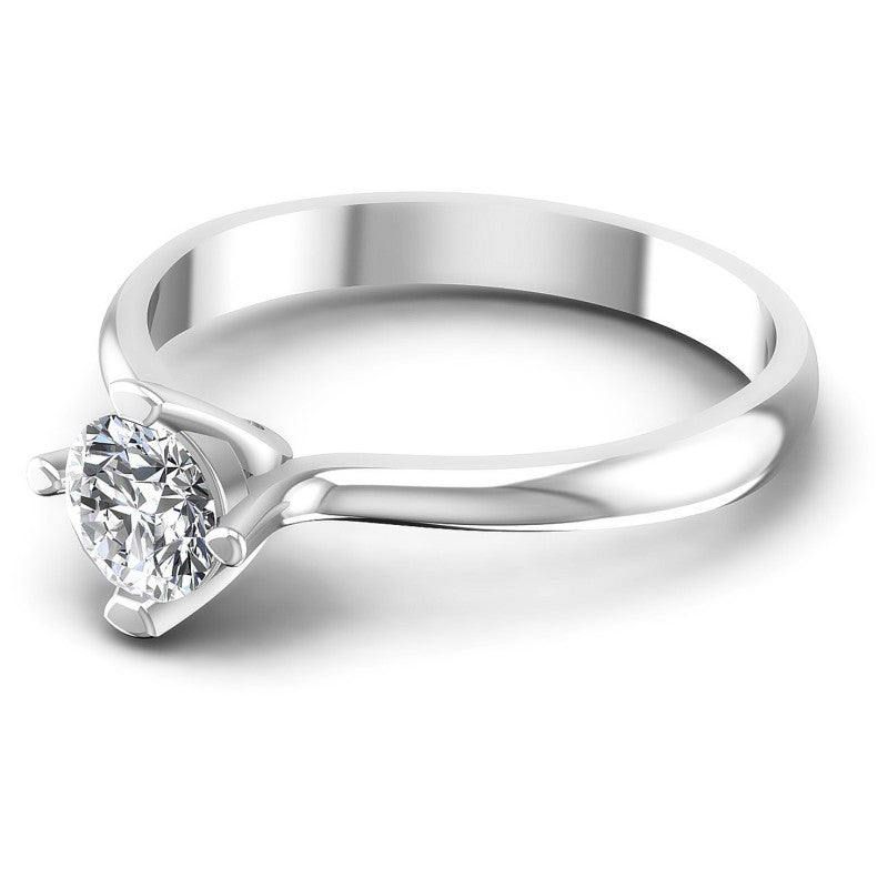 Round Diamonds 0.35CT Solitaire Ring in 14KT Rose Gold