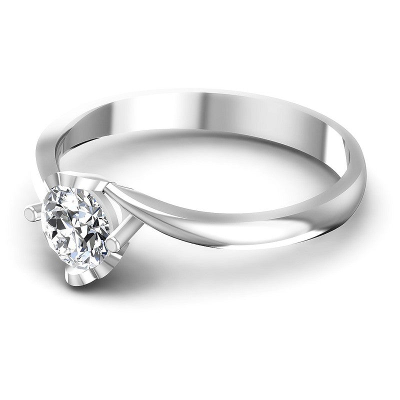 Round Diamonds 0.35CT Solitaire Ring in 14KT Rose Gold