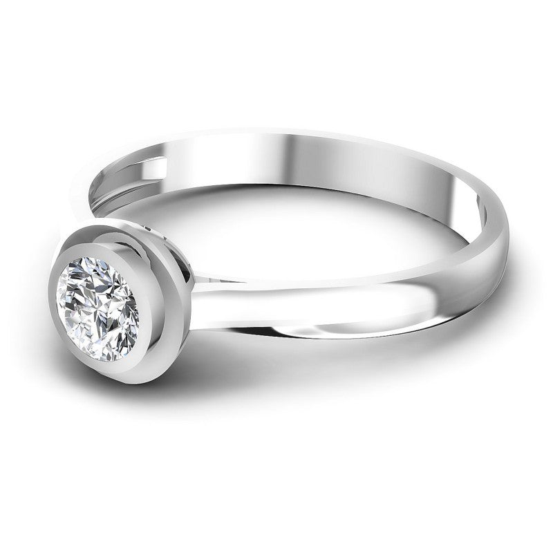 Round Diamonds 0.35CT Solitaire Ring in 14KT Rose Gold