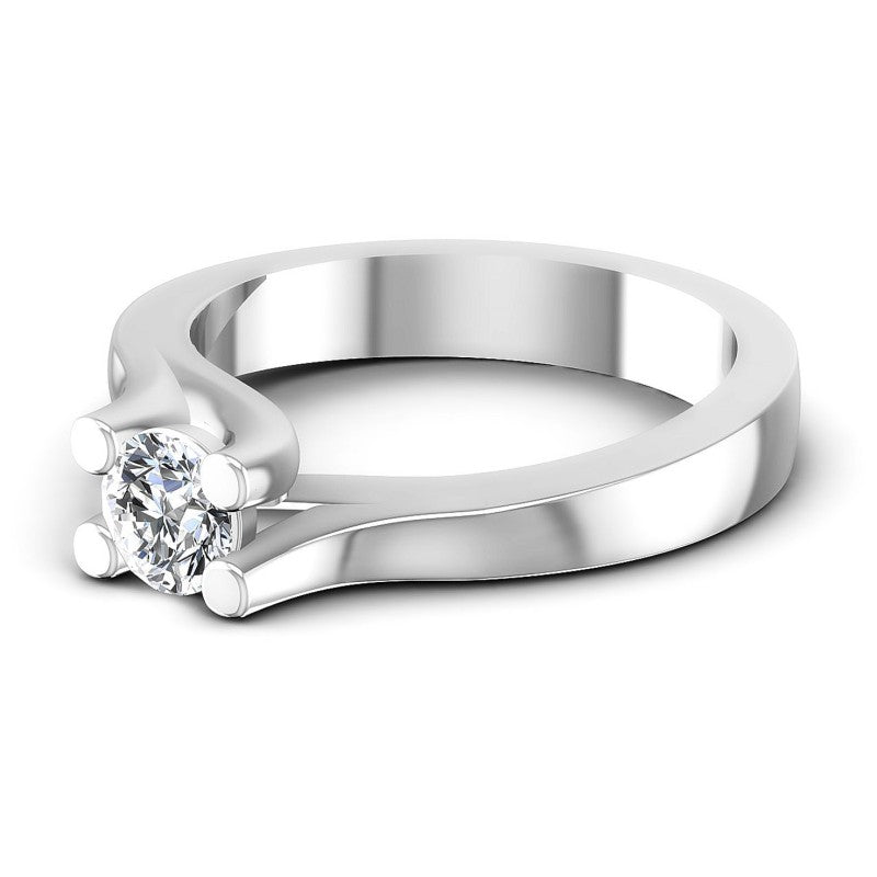 Round Diamonds 0.35CT Solitaire Ring in 14KT Rose Gold