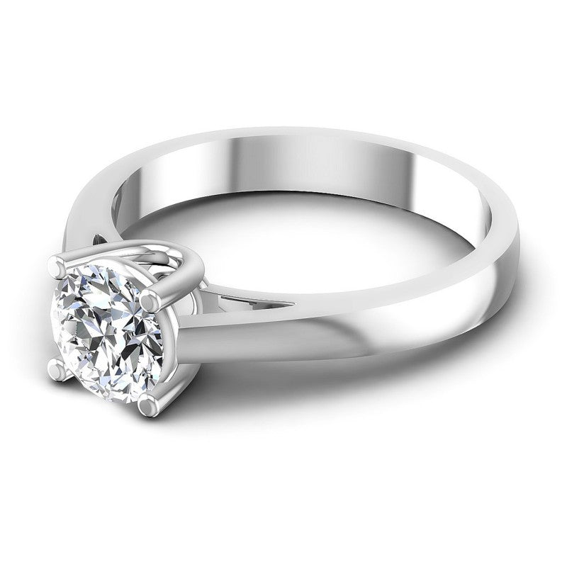 Round Diamonds 0.35CT Solitaire Ring in 14KT Rose Gold