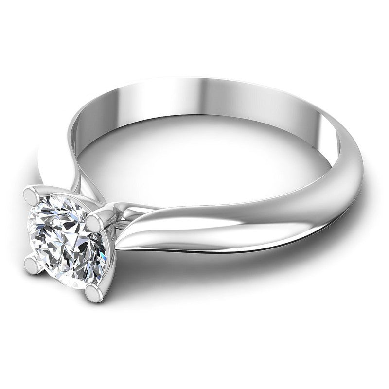 Round Diamonds 0.35CT Solitaire Ring in 14KT Rose Gold