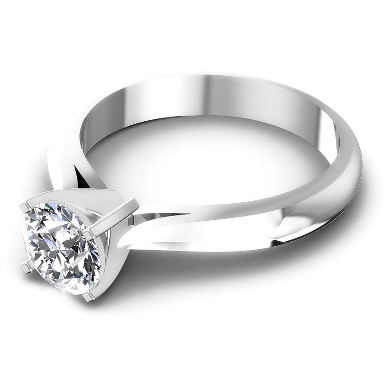 Round Diamonds 0.35CT Solitaire Ring in 14KT Rose Gold