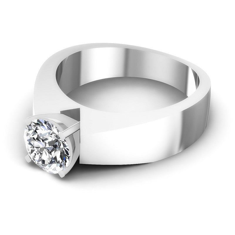 Round Diamonds 0.35CT Solitaire Ring in 14KT Rose Gold