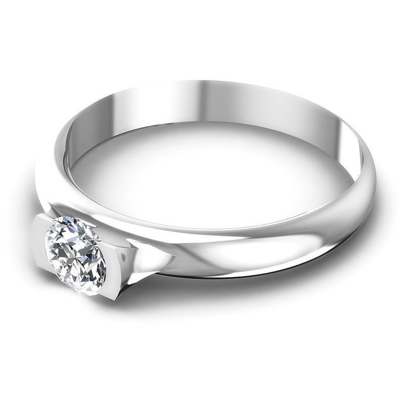 Round Diamonds 0.35CT Solitaire Ring in 14KT Rose Gold