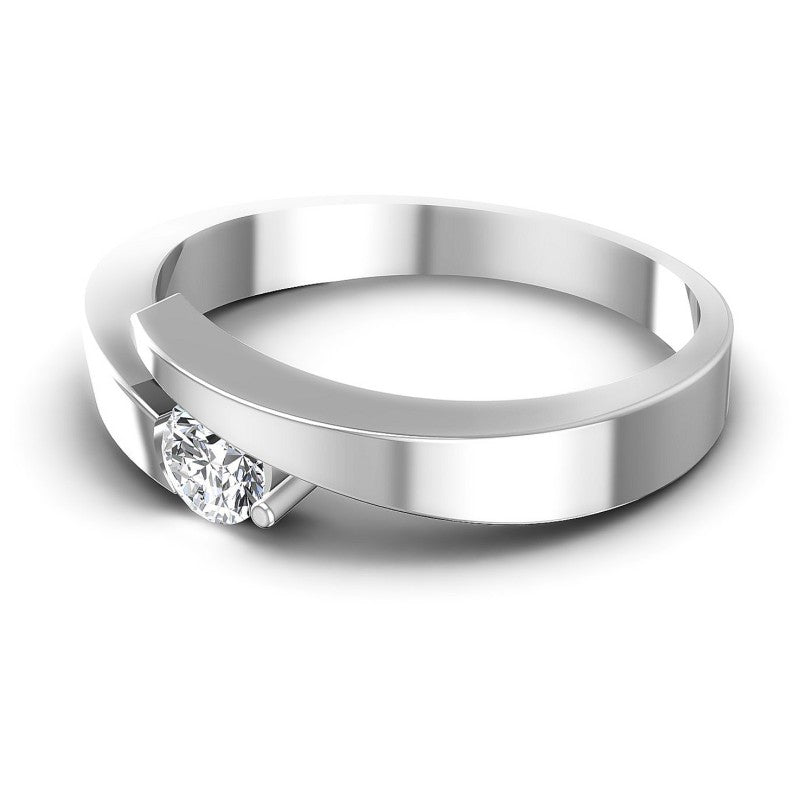 Round Diamonds 0.35CT Solitaire Ring in 14KT Rose Gold