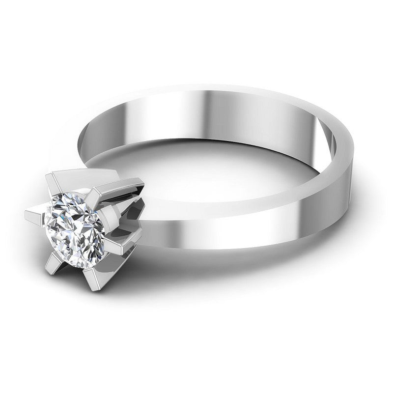 Round Diamonds 0.35CT Solitaire Ring in 14KT Rose Gold