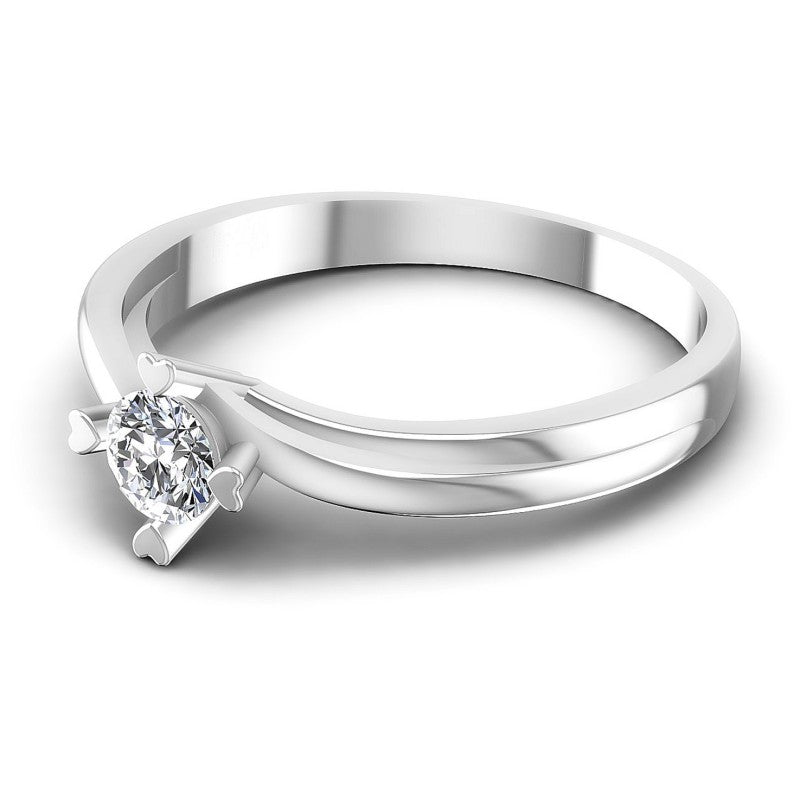 Round Diamonds 0.35CT Solitaire Ring in 14KT Rose Gold