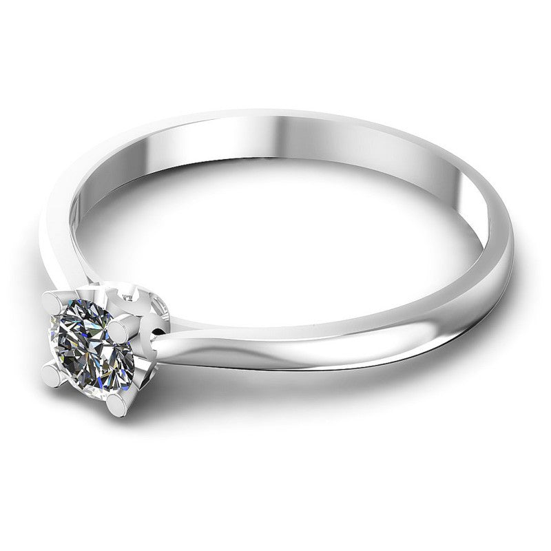 Round Cut Diamonds Solitaire Ring in 14KT Rose Gold