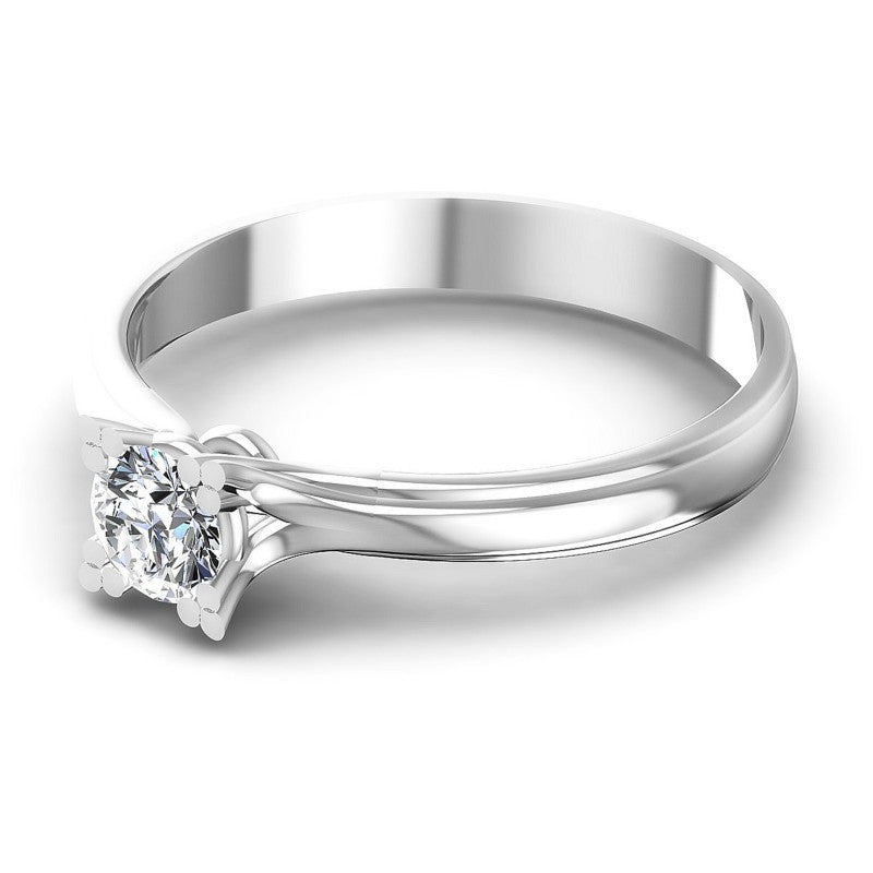 Round Diamonds 0.35CT Solitaire Ring in 14KT Rose Gold