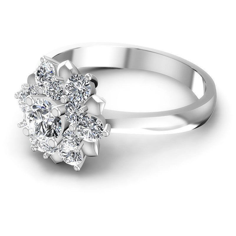 Round Cut Diamonds Halo Ring in 14KT Rose Gold