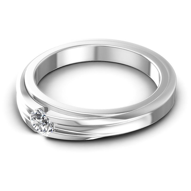 Round Cut Diamonds Solitaire Ring in 14KT Rose Gold