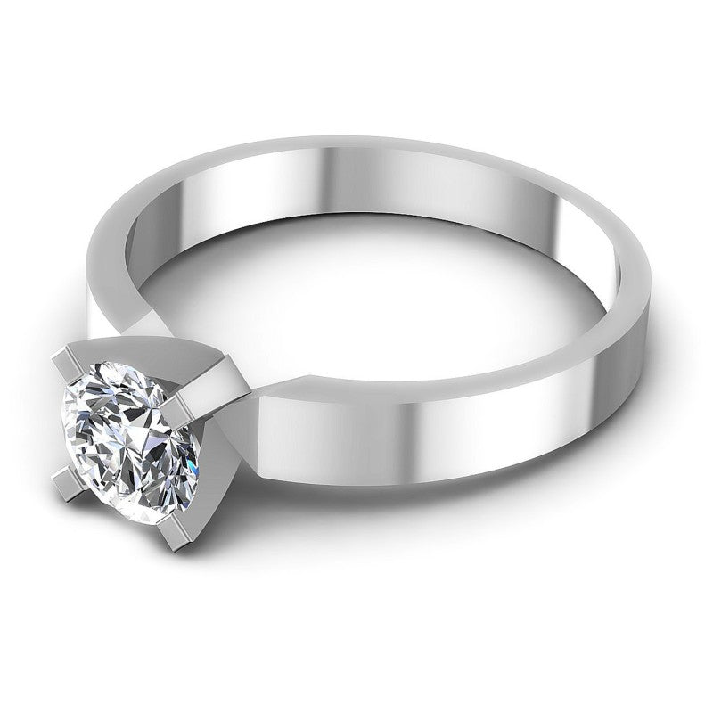 Round Diamonds 0.35CT Solitaire Ring in 14KT Yellow Gold