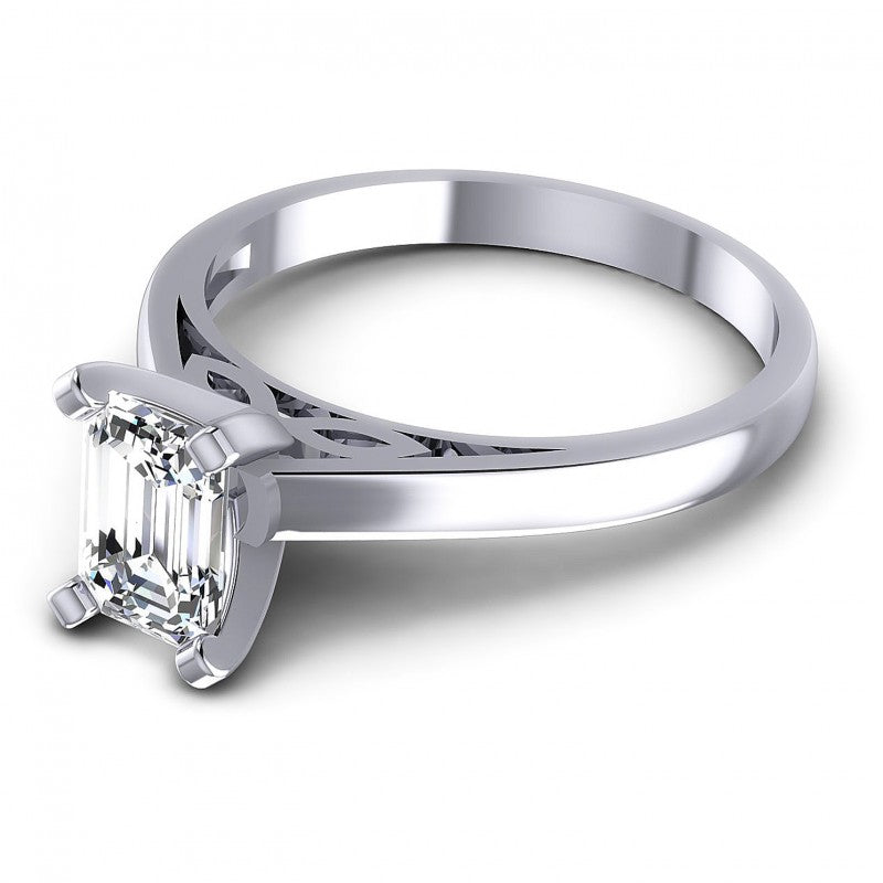 Round Cut Diamonds Solitaire Ring in 14KT Rose Gold
